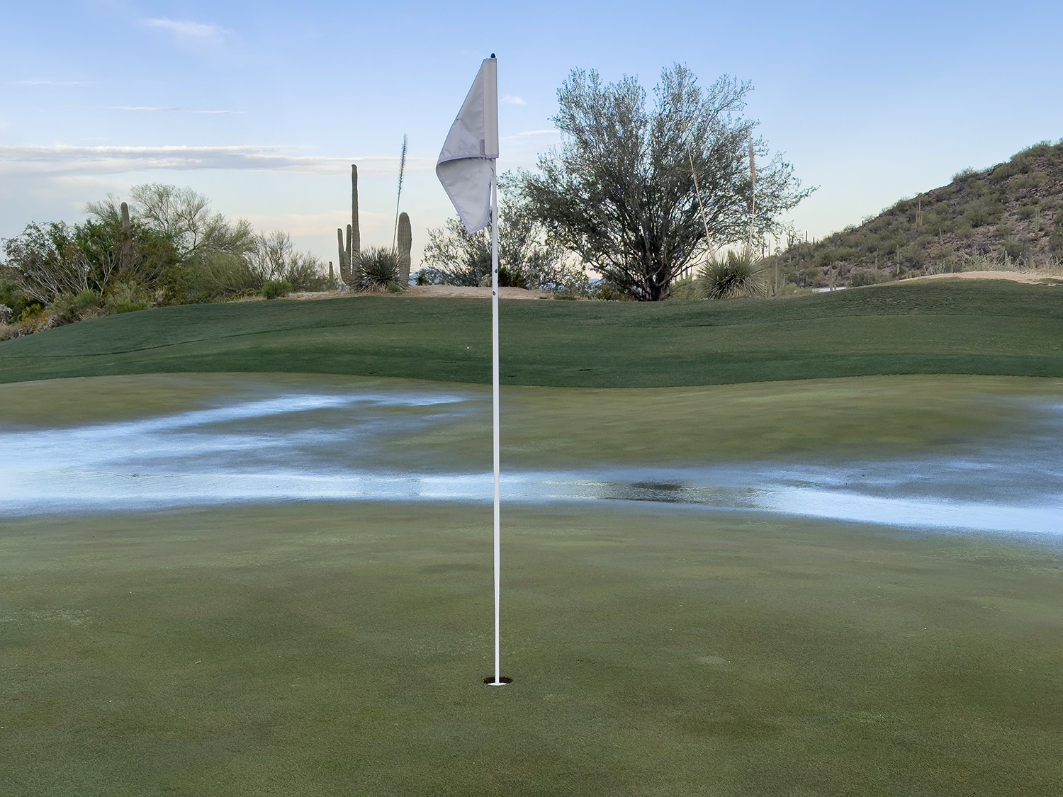 Golf Course with too much water saturation on the green.